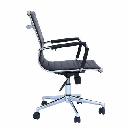 TUHOME Axel Office Chair, Mesh Back, Chrome Gaslift, Fabric Seat, Black SLN7536